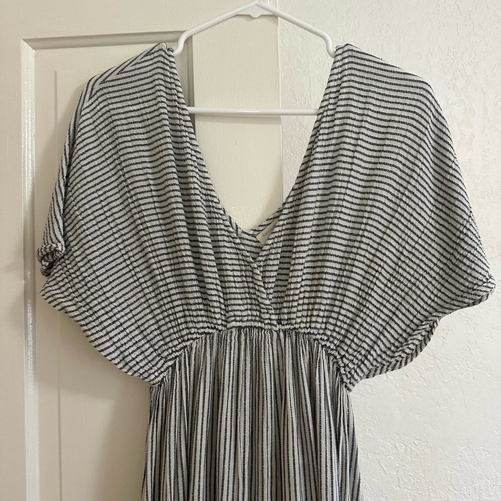 Navy Striped Mumu Maxi dress